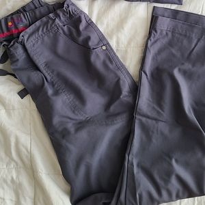 Urbane Grey Petite Scrub Pants